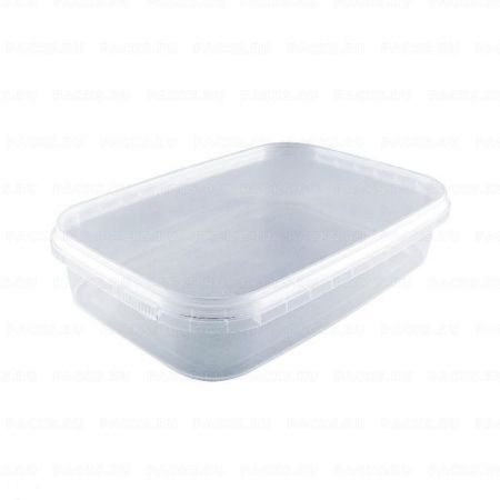 Крышка прямоугольная прозрачная 0,5л (124х38) Перинт 300/300