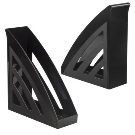 Лоток вертикальный для бумаг 245х90х285мм черный Office style Brauberg 1/10 (Клиент)