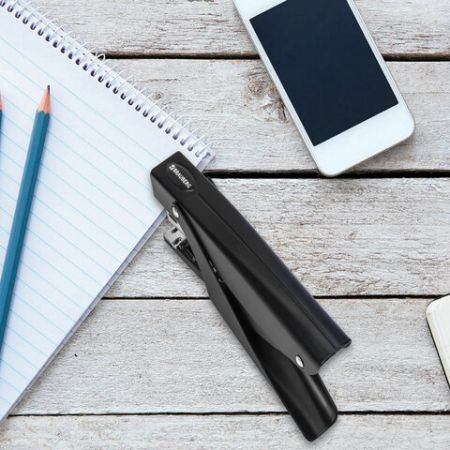 Степлер №24/6 до 30л ПЛАЕР металл.корпус, черный Extra Easy Press BRAUBERG 1/12/24