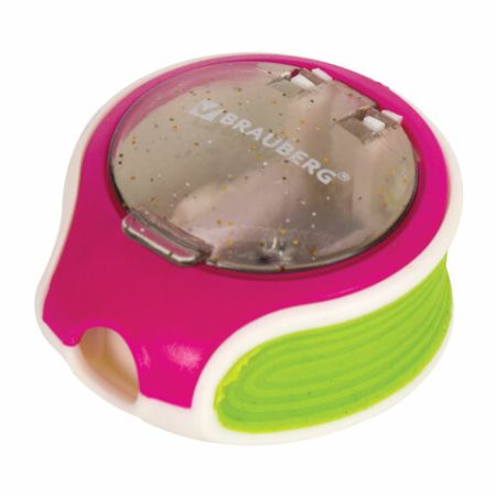 Точилка 1 отверстие с контейнером BRAUBERG Mix Soft 1/12