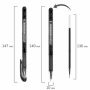 Ручка гелевая черная 0,5мм линия 0,4мм Brauberg Profi-Gel PRO 1/12