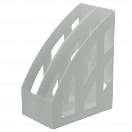 Лоток вертикальный для бумаг 245х75х320мм КОМПЛЕКТ 2шт серый Brauberg Modern 1/12