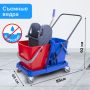 Тележка уборочная BRABIX 2 съемных ведра 23л мех. отжим пласт. каркас 1/1 (клиент)