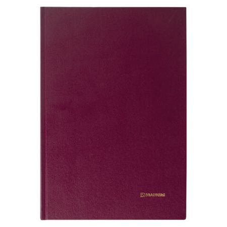 Книга учета 96л А4 200х290мм клетка бумвинил блок офсет твердая BRAUBERG 1/10