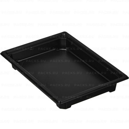 Контейнер (219х89х18) С-020 (Н) дно для суши черный Комус (крышка 467988) 560/560