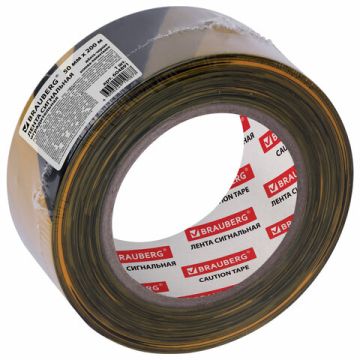 Сигнальная лента желто-черная (50х200) ГРАНДМАСТЕР основа полиэтилен 1/36 (клиент)