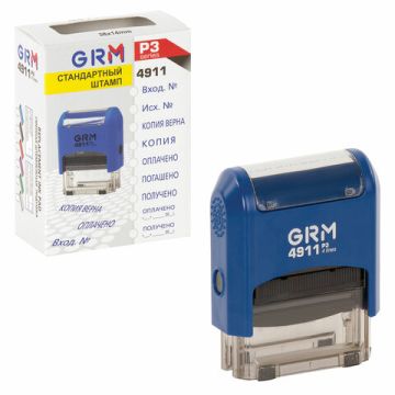 Штамп стандартный КОПИЯ ВЕРНА оттиск 38х14мм синий GRM 1/10/20 (клиент)