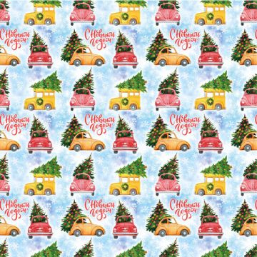 НГ Бумага упаковочная 70х100см ЗОЛОТАЯ СКАЗКА Сказочный подарок 10дизайнов 105г/м2 1/50