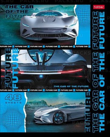 Тетрадь 48л А5 клетка скоба мелованный картон В мире авто Хатбер 1/5/100