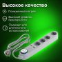 Сетевой фильтр 1,5м SONNEN DX04 4 розетки 2USB порта заземление 10А графит 1/20(Клиент)