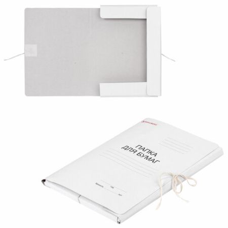 Папка для бумаг на завязках картон мелов BRAUBERG гарант. пл. 320г/м на 200 листов 1/25/150