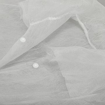 Халат на кнопках белый одноразовый ХХL (10шт) снаблайн 1/10 (Клиент)