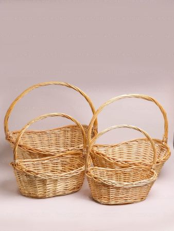 Корзина плетеная 32х21см h14х10 плетеная ива натуральный S 1/1