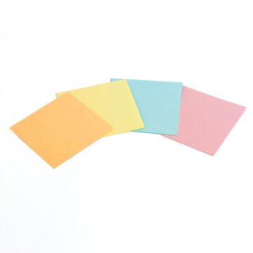 Блок для записей 9х9х5 цветной в прозр. подставке BRAUBERG 1/24