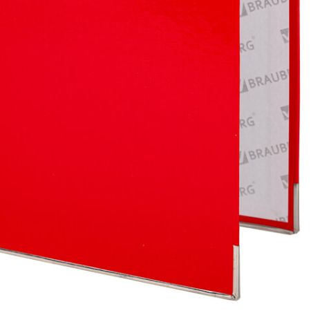 Папка-регистратор А4 75мм BRAUBERG с уголком, красная с покрытием из полипропилена 1/20 (Клиент)