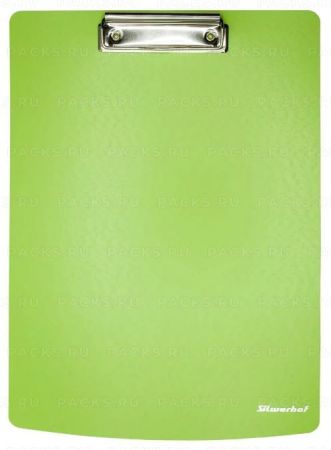 Доска-планшет с прижимом А4 22,6х31,5см 2мм пластик салатовый Silwerhof 1/30