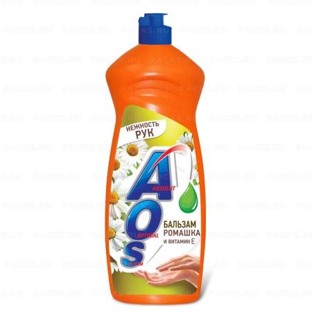 Средство жидкое для мытья посуды 900мл AOS Бальзам Ромашка и витамин Е 1/12