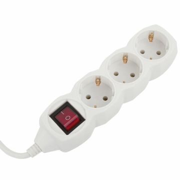 Сетевой фильтр 3м SONNEN U-133GS 3 розетки с заземлением выключатель10 А белый 1/20 (клиент)