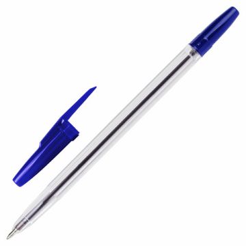 Ручка шариковая синяя узел 1мм линия письма 0,7мм прозр корп Corvina 1/50/2400
