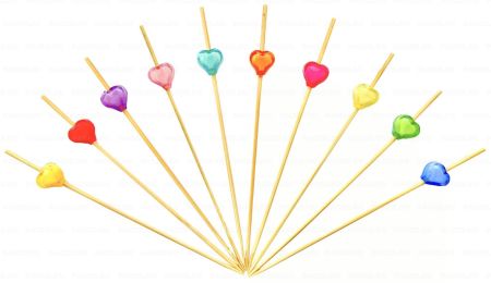 Пика для канапе Сердце Кристалл (100шт) 1/40