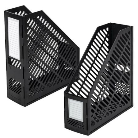 Лоток вертикальный для бумаг 90мм сетчатый сборный черный BRAUBERG Office-Expert 1/48 (Клиент)