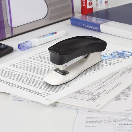 Степлер №24/6 26/6 до 30л черный METROPOLIS BRAUBERG 1/10/120 (Клиент)