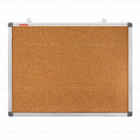 Доска пробковая 45х60см для объявлений алюмингевая рамка BRAUBERG 1/1 