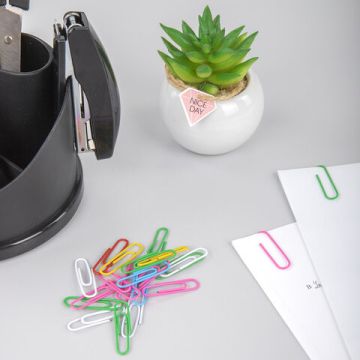 Скрепки BRAUBERG, 33 мм, цветные, 100 шт., в картонной коробке 1/10