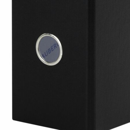 Папка-регистратор А4 90мм BRAUBERG с покрытием из ПВХ черная 1/12 (клиент)