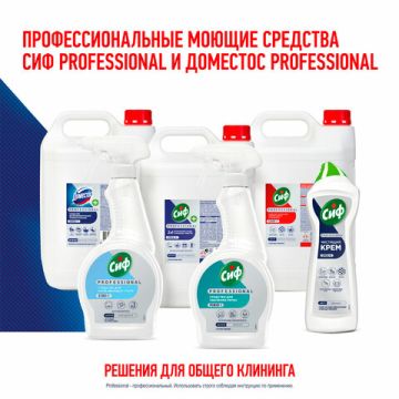Средство жидкое 750мл чистящее крем Сиф Professional Active Fresh 1/16 (Клиент)