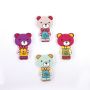 Пуговицы декоративные МИШКИ, дерево, 30*20мм, 16шт., ассорти, ОСТРОВ СОКРОВИЩ (вывод)