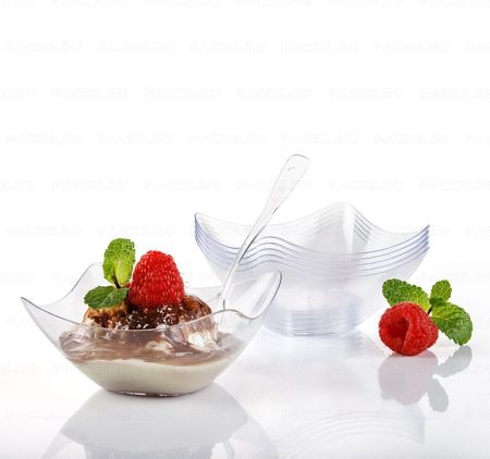 Креманка 75мл 76х76х36мм тарелка Квадрат прозрачная Complement 24/1152