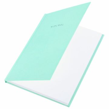 Блокнот 80л А6 110х147мм клетка твердый переплет мятный BRAUBERG Minimal 1/20