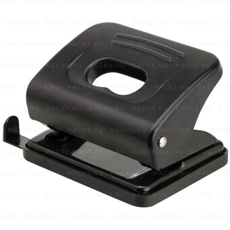 Дырокол на 20листов пластиковый черный с линейкой OfficeSpace 1/12/72