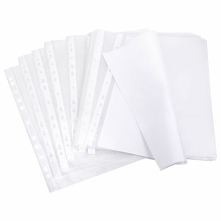 Перфофайлы А4 30 мкм перфорированные BRAUBERG ECONOMY 100шт 1/30