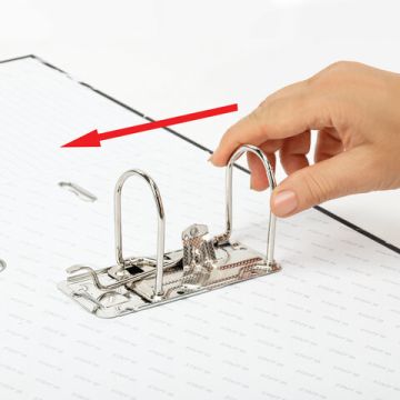 Папка-регистратор А4 75мм STAFF с мраморным покрытием черная  с уголком съем механ 1/50 (Клиент)