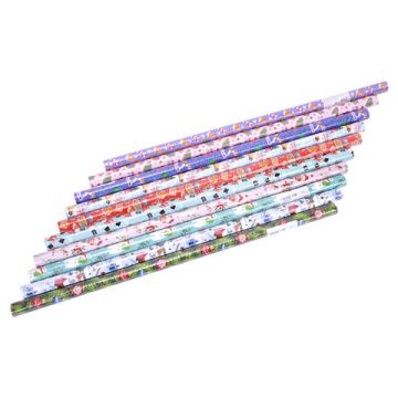 НГ Бумага упаковочная 70х100см ЗОЛОТАЯ СКАЗКА Сказочный подарок 10дизайнов 105г/м2 1/50