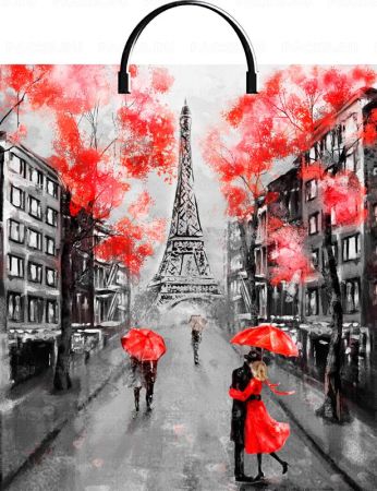 Пакет с пластмассовыми ручками (40х44)-100 ПарижТико 1/10/100