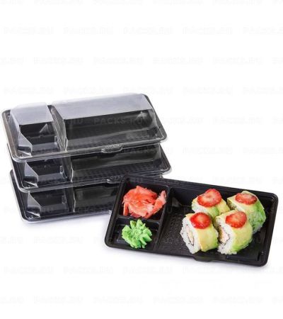 Контейнер (195х106х40) дно  для суши черн КД-009 Д 1000/1000