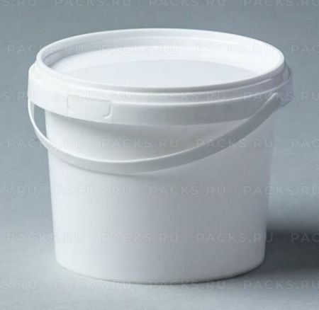 Ведро пищевое белое 0,8л 200/200
