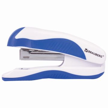 Степлер №10 до 12л бело-синий эргономичный JET PRO BRAUBERG 1/12 (клиент)