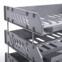 Лоток горизонтальный для бумаг 335х232х246мм (3шт) серый BRAUBERG FILE 1/5 (Клиент)