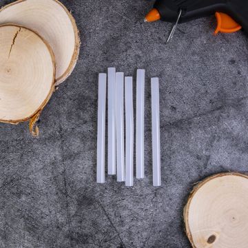 Клеевые стержни диаметр 7 мм длина 100 мм белые комплект 6 шт BRAUBERG 1/200