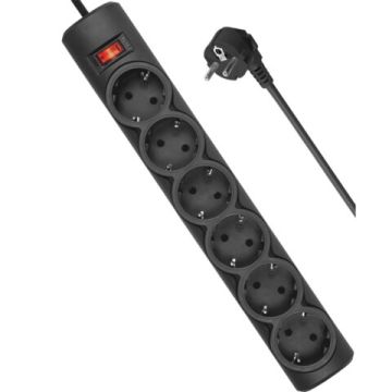 Сетевой фильтр 5м DEFENDER DFS 155 6 розеток черный 1/30 (Клиент)