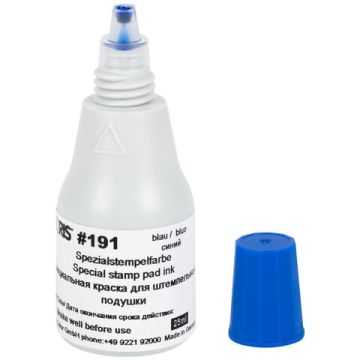 Штемпельная краска синяя 25мл для глянцевой бумаги, металла, пластмасс NORIS 1/1