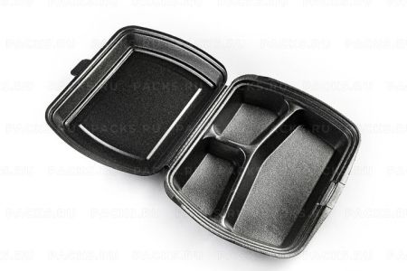 ВПС Ланч-бокс 3-сек (247х206х70) черный 83 LB вспен ЮУП 200/200 