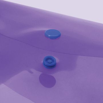 Папка-конверт с кнопкой А4 ЮНЛАНДИЯ прозрачная фиолетовая до 100л 0,18мм 1/10/100