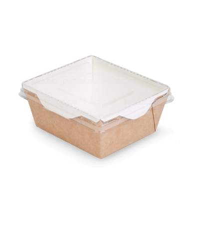Контейнер салатник 400мл 145х96х45мм крафт OSQ Opsalad (крышка 461384) 50/800