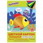 Цветной картон А4 7л 7цв мелованный Рыбка Юнландия 1/60 (Клиент)