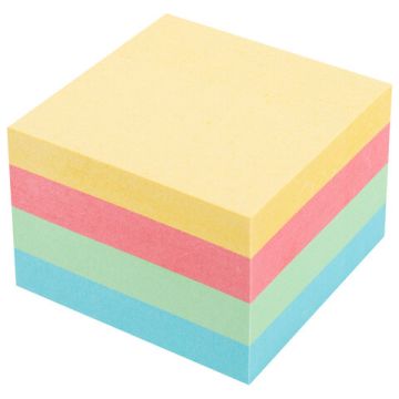 Блок самоклеящийся (стикеры) 51х51мм 400л 4 цв Пастельный BRAUBERG 1/6/144 (Клиент)